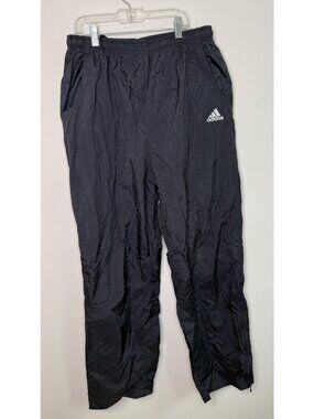 Vintage Y2K Adidas Pants Spell Out Lined Baggy Streetwear Black